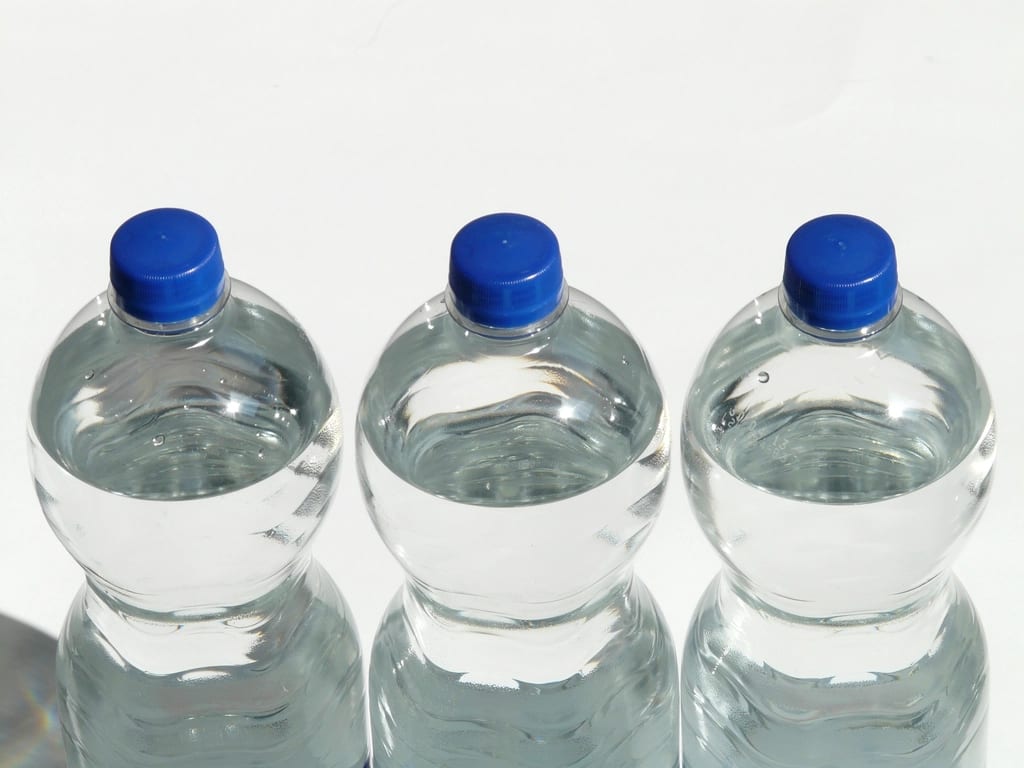 Bottles of drinking water