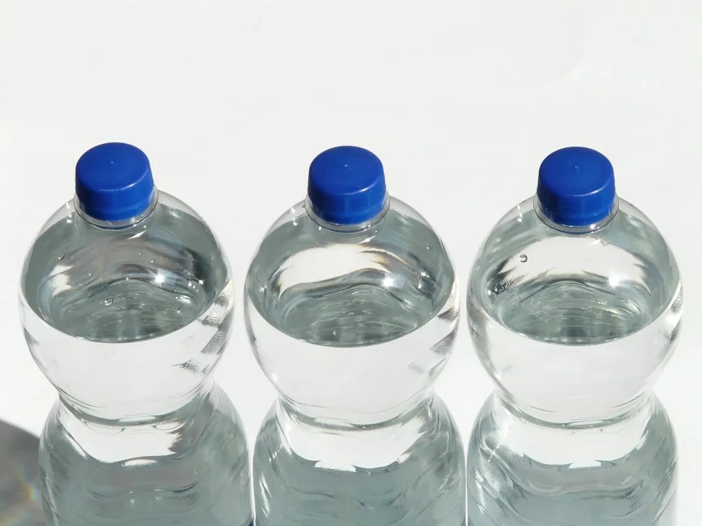 Bottles of drinking water